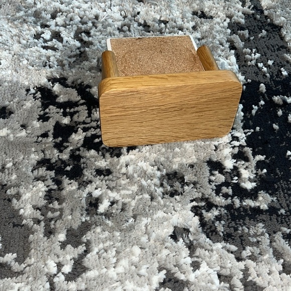 Wilma B.Vincent Hummingbird and Flowers Ceramic Tile with Wooden Stand - Picture 4 of 7